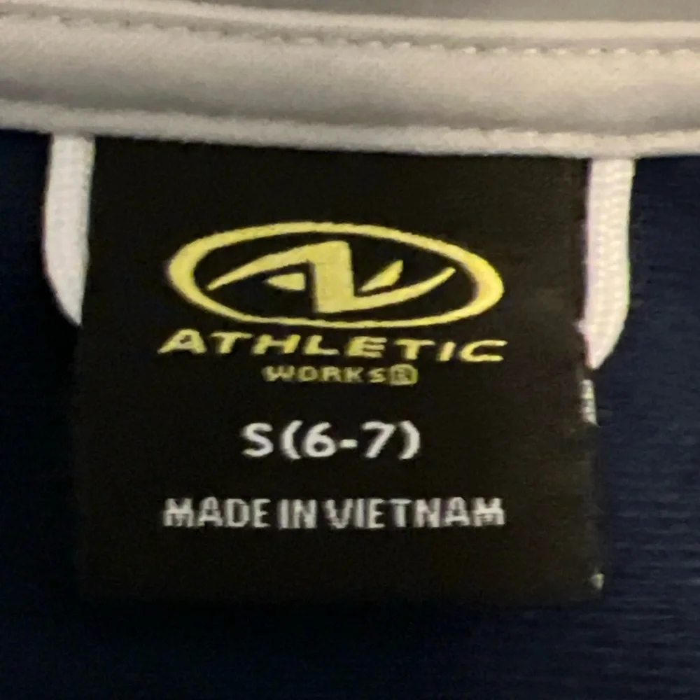 Athletic Works Boys Navy Blue/Gray Full Zip Track Jacket Size Small 6/7